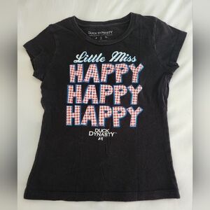 Duck Dynasty Little Miss Happy Short Sleeve Tee - Black